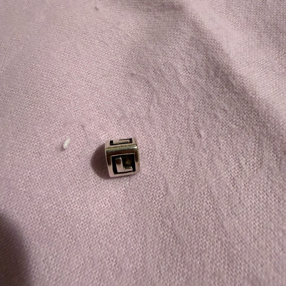 Pandora block letter “L” charm